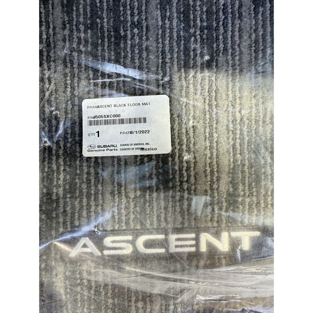 New Subaru Ascent Black Gray Carpet Floor Mats OEM Set J505SXC000 2019-2025